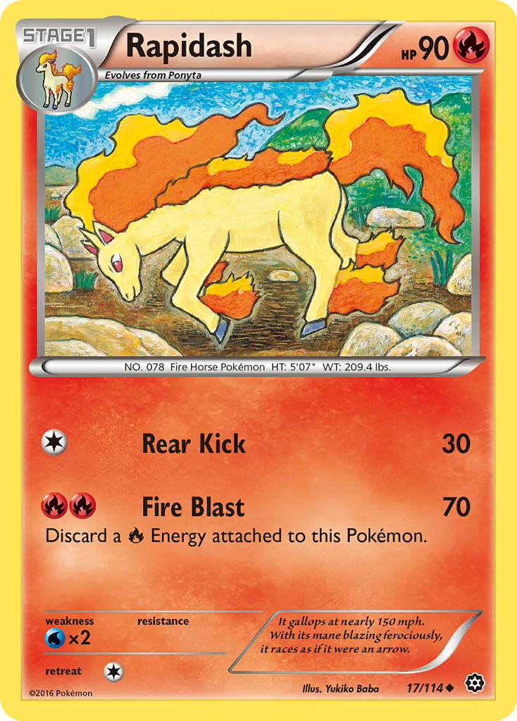 Rapidash (17/114) [XY: Steam Siege] | Total Play