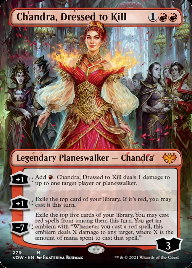 Chandra, Dressed to Kill (Borderless) [Innistrad: Crimson Vow] | Total Play