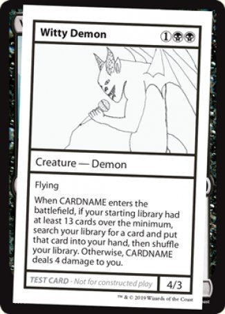 Witty Demon (2021 Edition) [Mystery Booster Playtest Cards] | Total Play