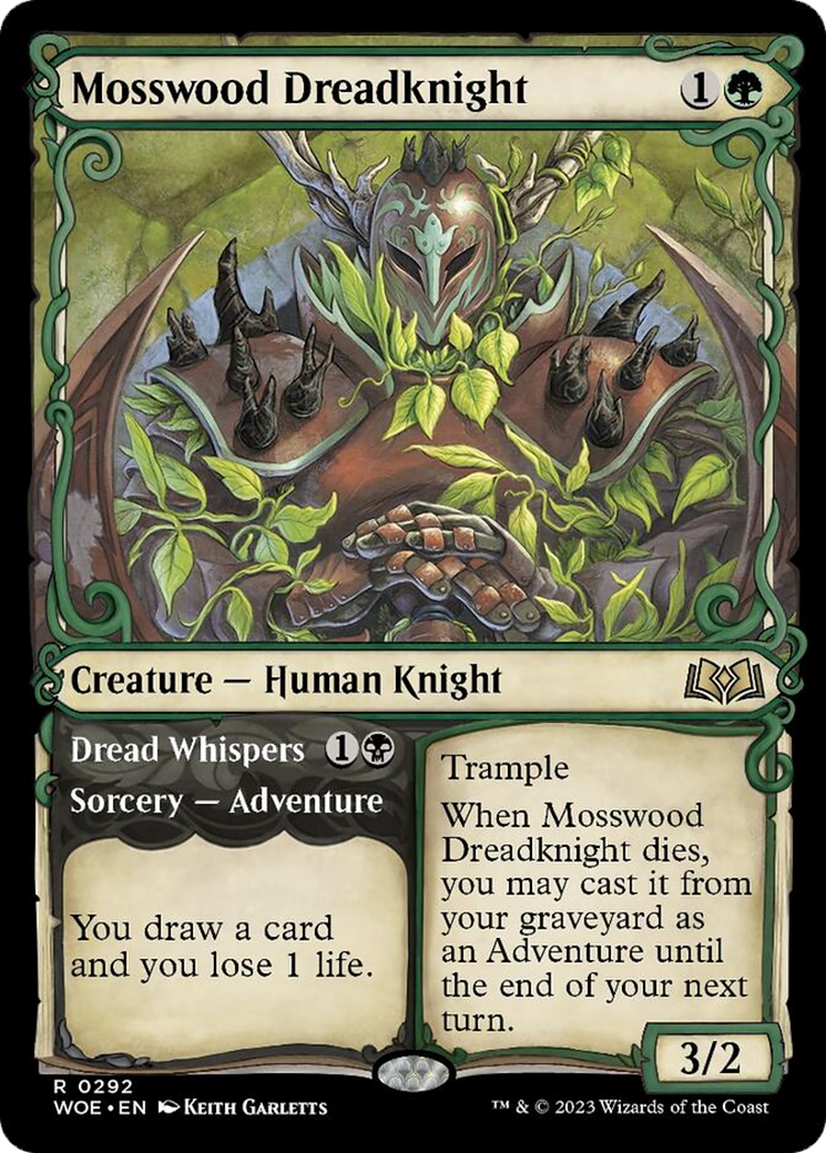 Mosswood Dreadknight // Dread Whispers (Showcase) [Wilds of Eldraine] | Total Play