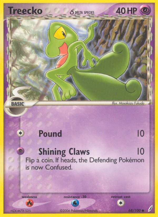 Treecko (68/100) (Delta Species) [EX: Crystal Guardians] | Total Play