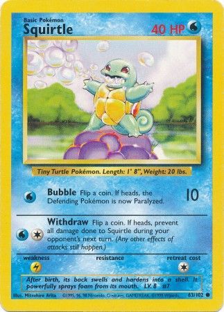 Squirtle (63/102) [Base Set Unlimited] | Total Play