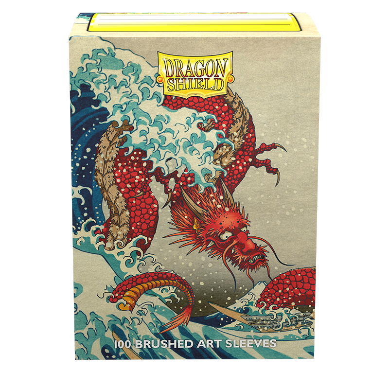 Dragon Shield: Standard 100ct Brushed Art Sleeves - The Great Wave | Total Play