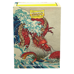 Dragon Shield: Standard 100ct Brushed Art Sleeves - The Great Wave | Total Play