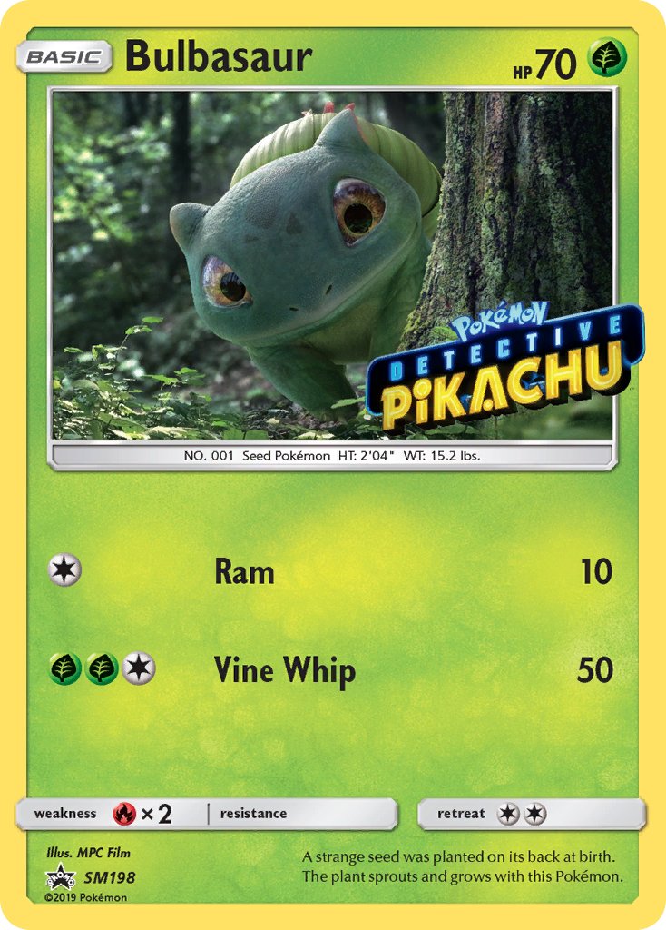 Bulbasaur (SM198) (Detective Pikachu Stamped) [Sun & Moon: Black Star Promos] | Total Play