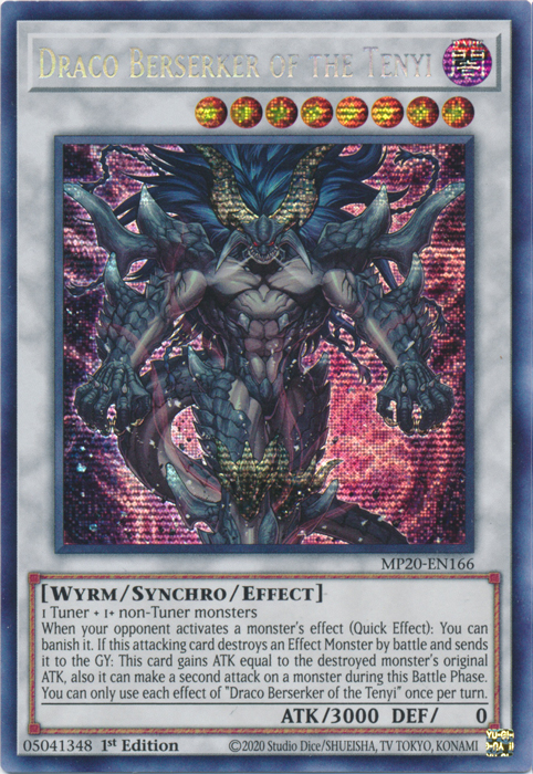 Draco Berserker of the Tenyi [MP20-EN166] Prismatic Secret Rare | Total Play