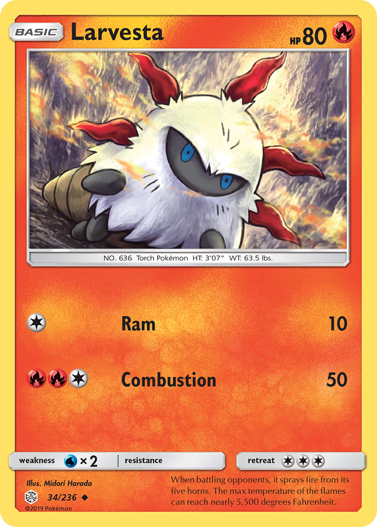 Larvesta (34/236) [Sun & Moon: Cosmic Eclipse] | Total Play