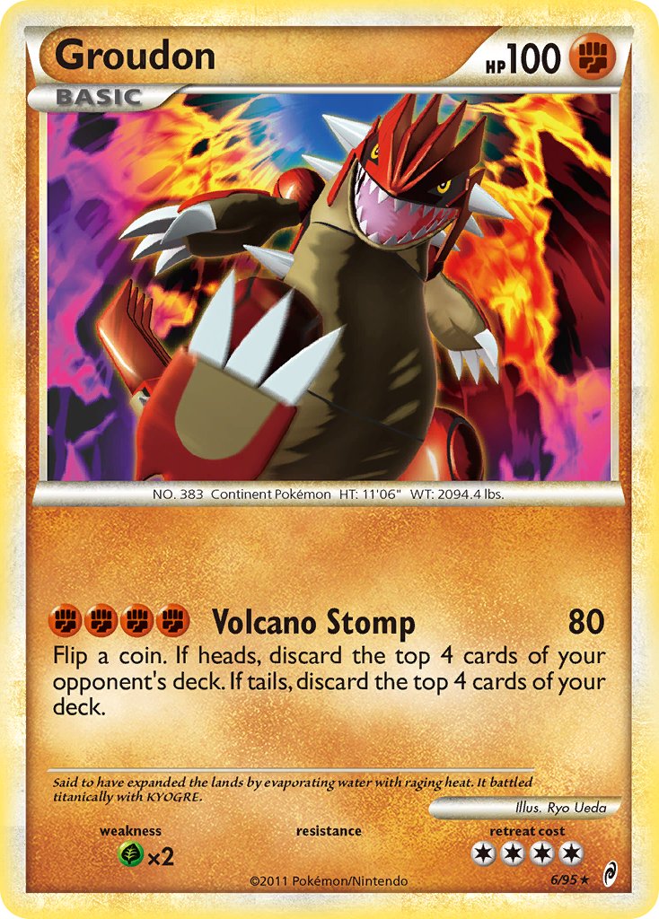 Groudon (6/95) (Theme Deck Exclusive) [HeartGold & SoulSilver: Call of Legends] | Total Play