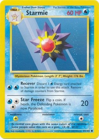 Starmie (64/102) [Base Set Unlimited] | Total Play