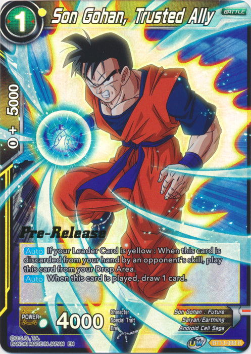 Son Gohan, Trusted Ally (BT13-098) [Supreme Rivalry Prerelease Promos] | Total Play