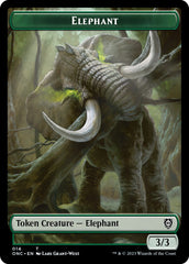 Human Soldier // Elephant Double-Sided Token [Phyrexia: All Will Be One Commander Tokens] | Total Play