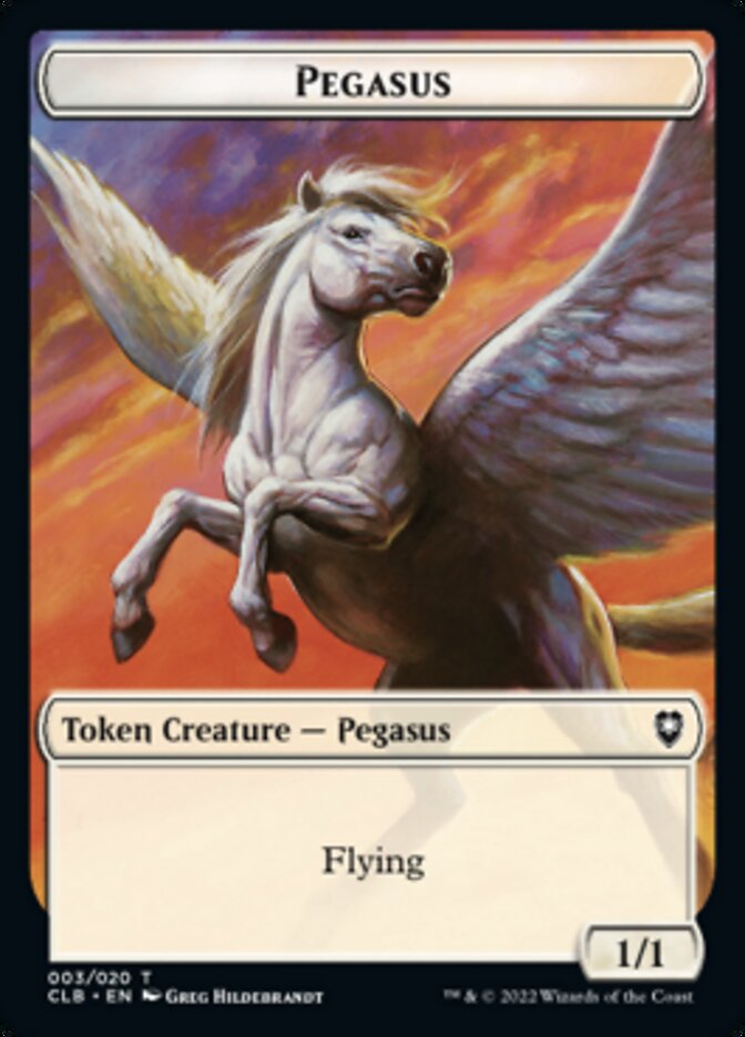 Pegasus Token [Commander Legends: Battle for Baldur's Gate Tokens] | Total Play