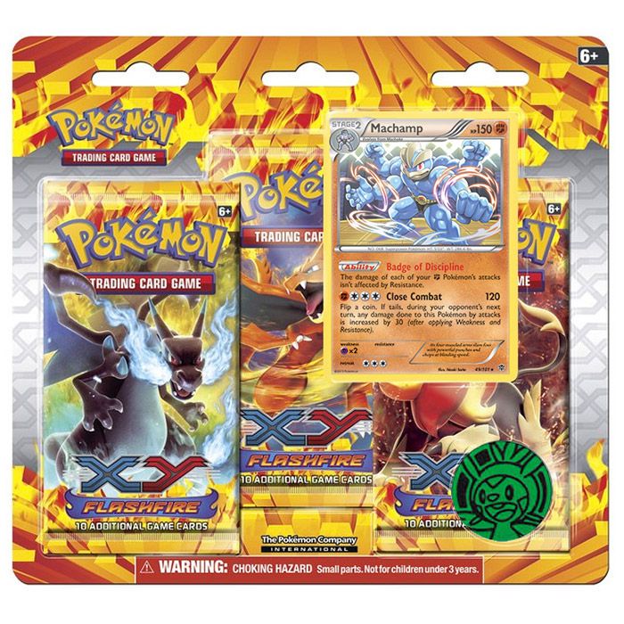 XY: Flashfire - 3-Pack Blister (Machamp) | Total Play