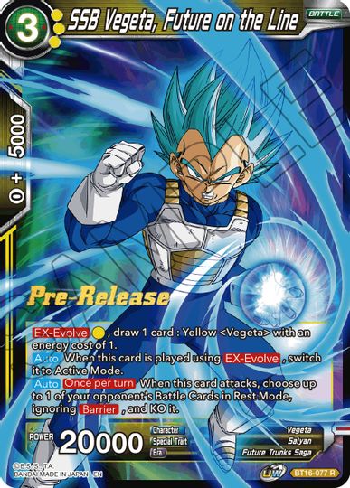 SSB Vegeta, Future on the Line (BT16-077) [Realm of the Gods Prerelease Promos] | Total Play