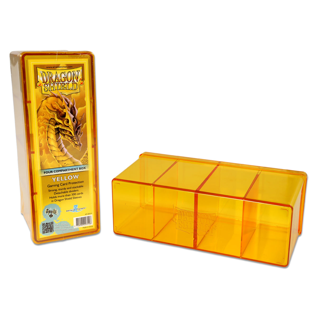 Dragon Shield: Four-Compartment Deck Box - Yellow | Total Play