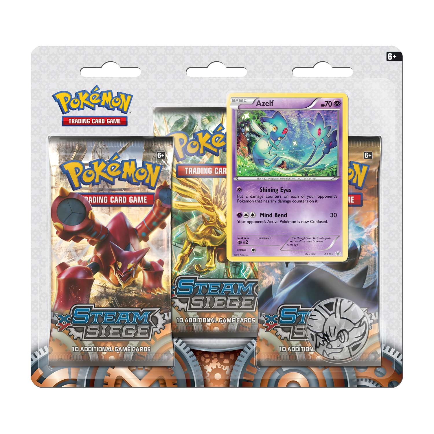 XY: Steam Siege - 3-Pack Blister (Azelf) | Total Play