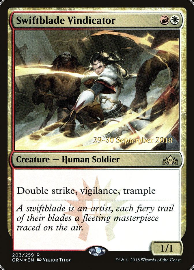 Swiftblade Vindicator [Guilds of Ravnica Prerelease Promos] | Total Play