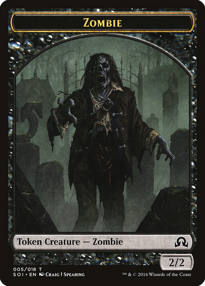 Zombie Token [Shadows over Innistrad Tokens] | Total Play