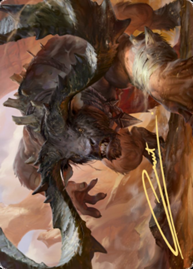 Moraug, Fury of Akoum Art Card (Gold-Stamped Signature) [Zendikar Rising Art Series] | Total Play