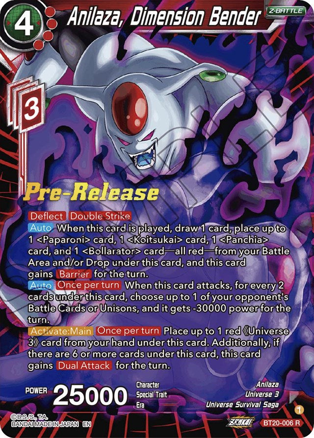 Anilaza, Dimension Bender (BT20-006) [Power Absorbed Prerelease Promos] | Total Play