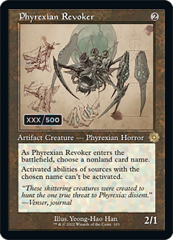 Phyrexian Revoker (Retro Schematic) (Serialized) [The Brothers' War Retro Artifacts] | Total Play