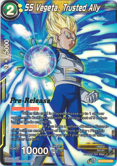 SS Vegeta, Trusted Ally (BT13-100) [Supreme Rivalry Prerelease Promos] | Total Play