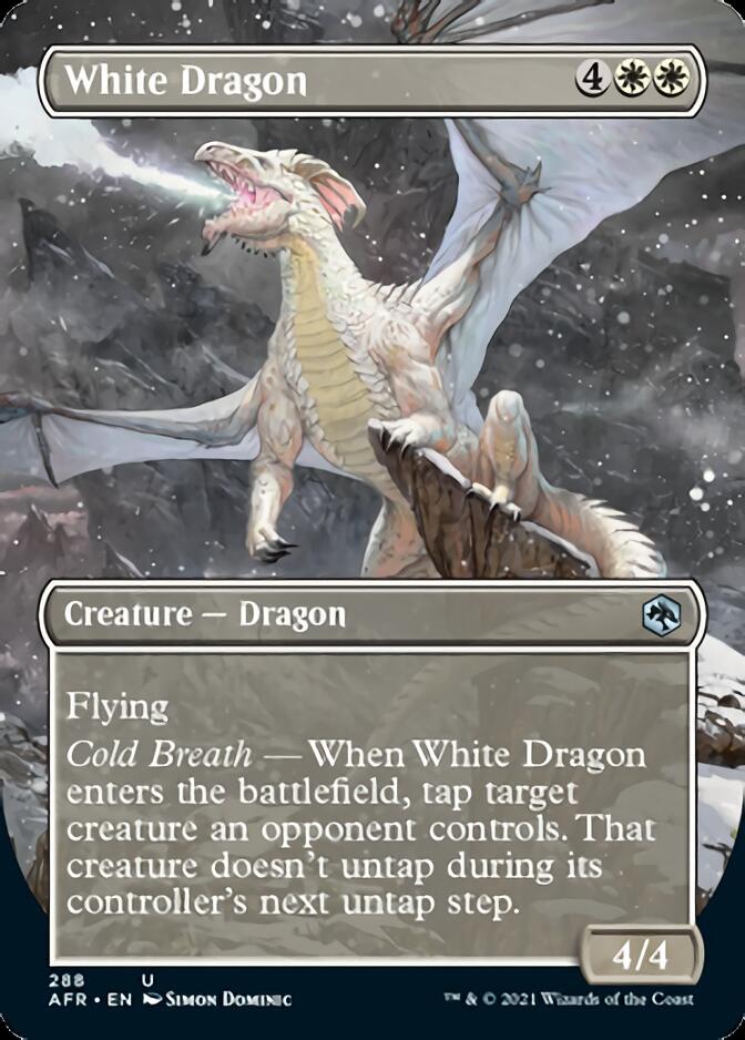 White Dragon (Borderless Alternate Art) [Dungeons & Dragons: Adventures in the Forgotten Realms] | Total Play