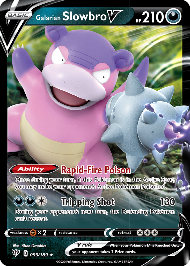 Galarian Slowbro V (099/189) [Sword & Shield: Darkness Ablaze] | Total Play