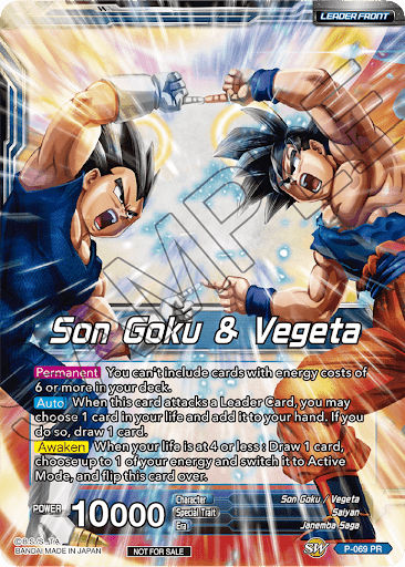 Son Goku & Vegeta // Miracle Strike Gogeta (Gold Stamped) (P-069) [Mythic Booster] | Total Play