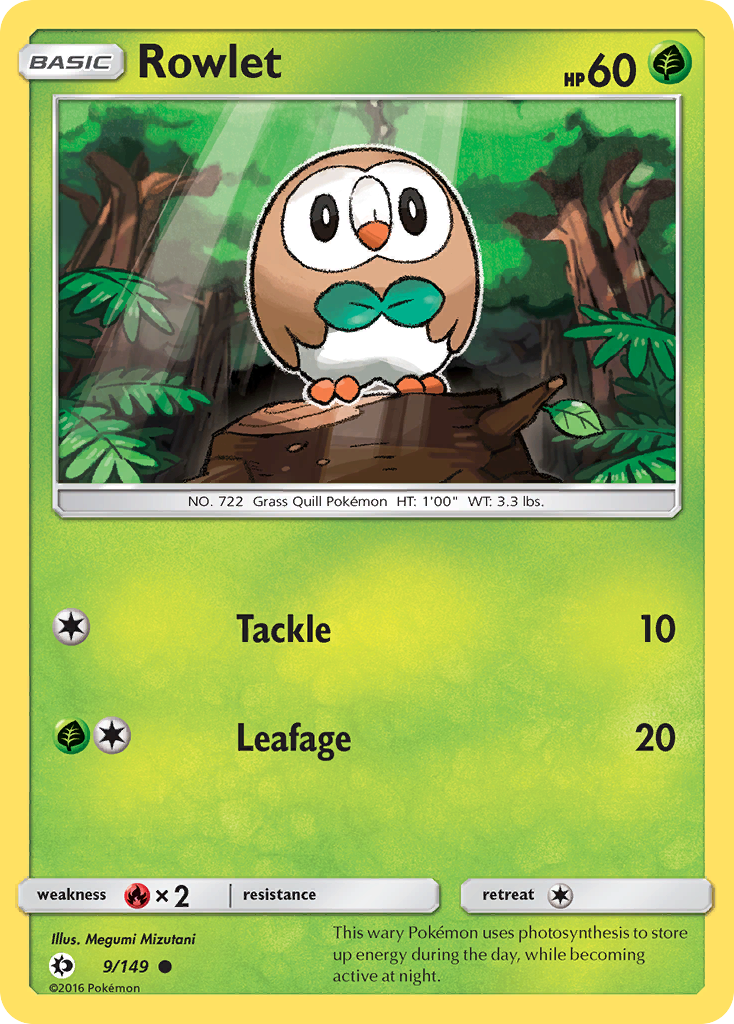 Rowlet (9/149) [Sun & Moon: Base Set] | Total Play