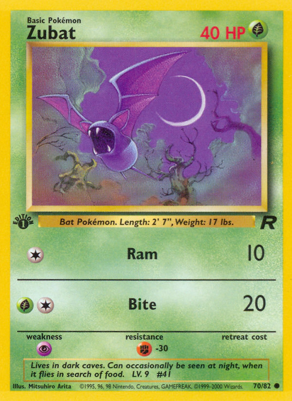 Zubat (70/82) [Team Rocket 1st Edition] | Total Play