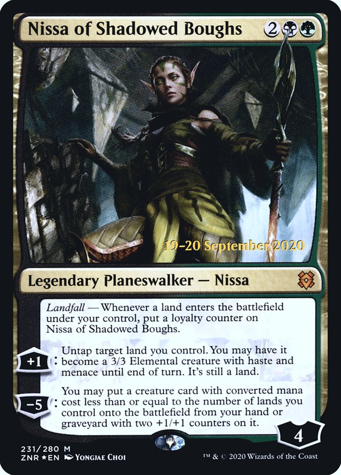 Nissa of Shadowed Boughs [Zendikar Rising Prerelease Promos] | Total Play