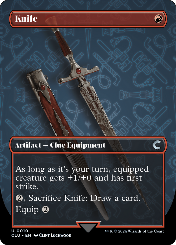 Knife (Borderless) [Ravnica: Clue Edition] | Total Play