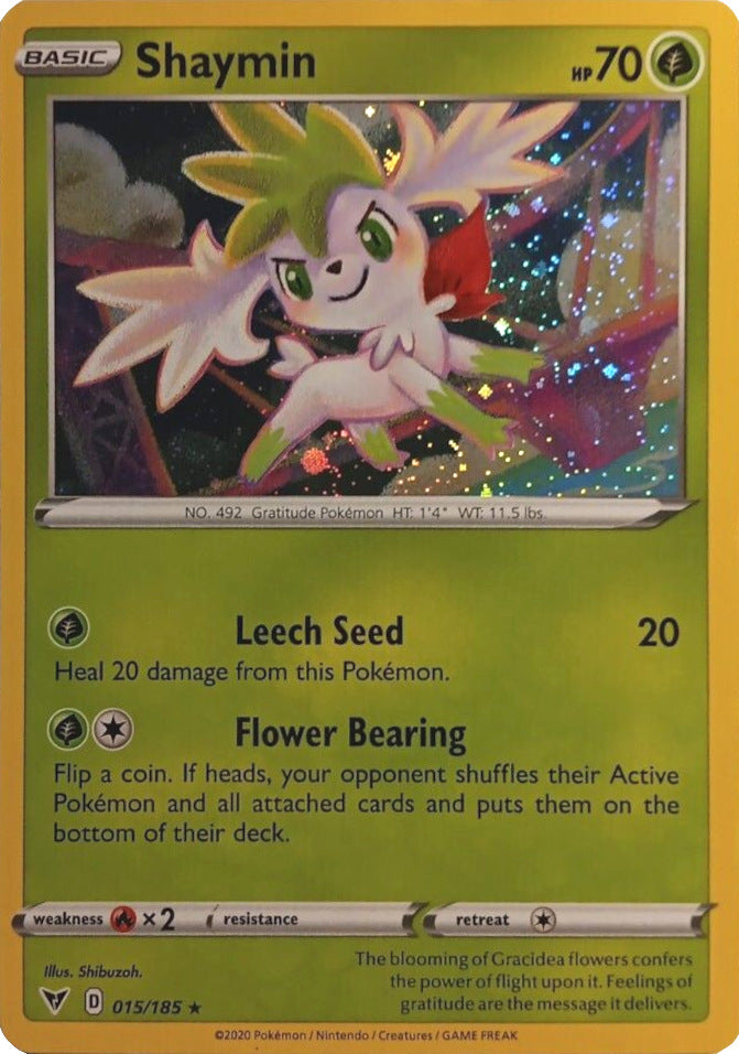 Shaymin (015/185) (Cosmos Holo) [Sword & Shield: Vivid Voltage] | Total Play