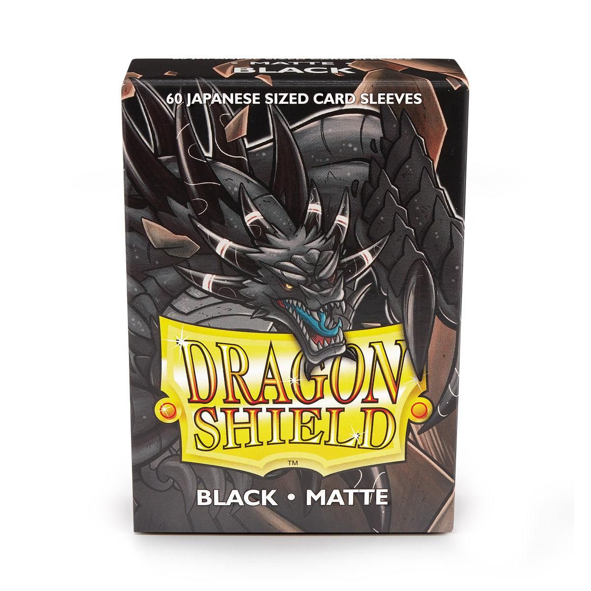 Dragon Shield: Japanese Size 60ct Sleeves - Black (Matte) | Total Play