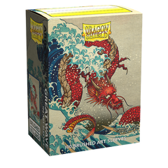 Dragon Shield: Standard 100ct Brushed Art Sleeves - The Great Wave | Total Play