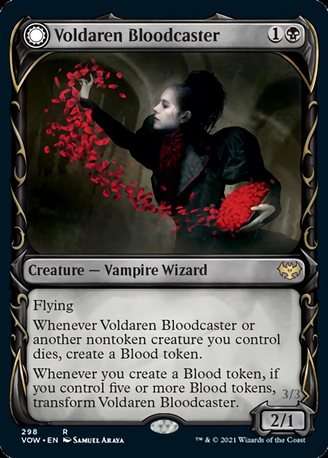 Voldaren Bloodcaster // Bloodbat Summoner (Showcase Fang Frame) [Innistrad: Crimson Vow] | Total Play