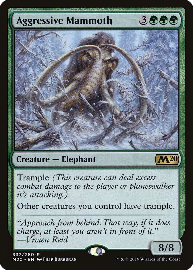 Aggressive Mammoth [Core Set 2020] | Total Play