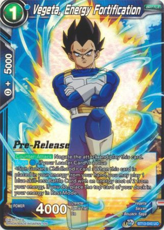 Vegeta, Energy Fortification (BT13-040) [Supreme Rivalry Prerelease Promos] | Total Play