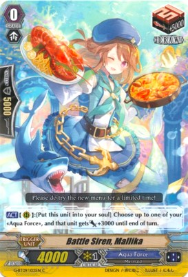 Battle Siren, Mallika (G-BT09/102EN) [Divine Dragon Caper] | Total Play