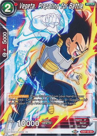 Vegeta, Preparing for Battle (EX07-02) [Magnificent Collection Fusion Hero] | Total Play