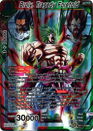 Broly, Tragedy Foretold (SPR) (BT7-115) [Assault of the Saiyans] | Total Play