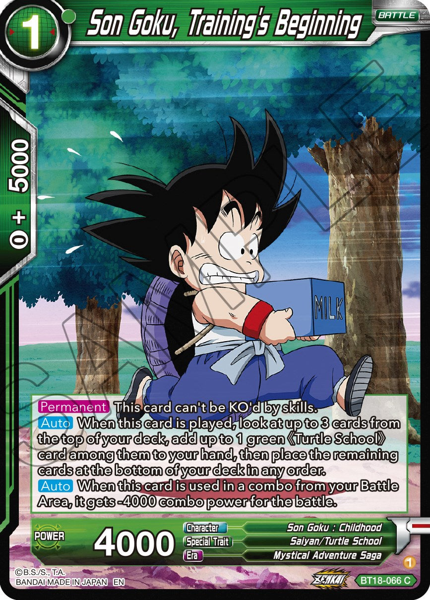 Son Goku, Training's Beginning (BT18-066) [Dawn of the Z-Legends] | Total Play