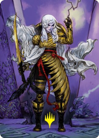 The Wandering Emperor 1 Art Card (Gold-Stamped Signature) [Kamigawa: Neon Dynasty Art Series] | Total Play