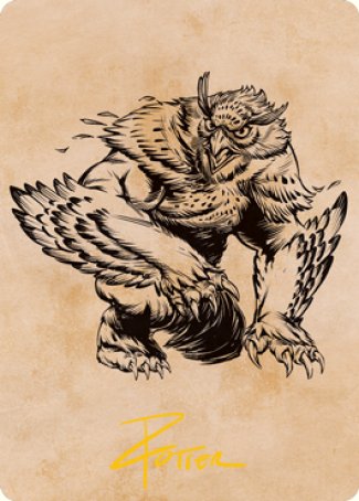 Owlbear (Showcase) Art Card (Gold-Stamped Signature) [Dungeons & Dragons: Adventures in the Forgotten Realms Art Series] | Total Play